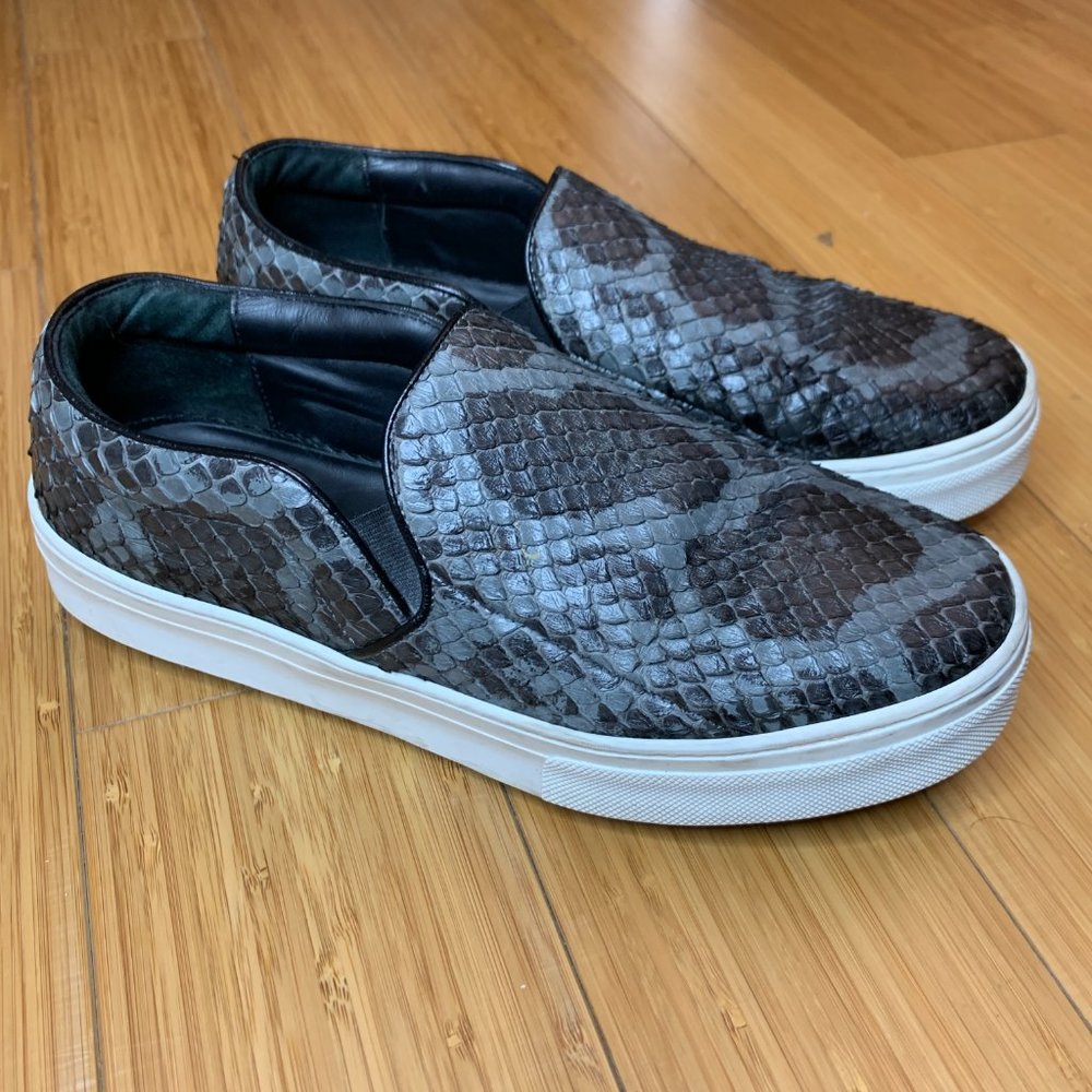 Celine Grey & Black python Slip-On Sneakers - Picture 10 of 11